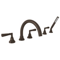  San Giovanni Deck Mount With Handshower Tub Faucet - Tuscan Brass