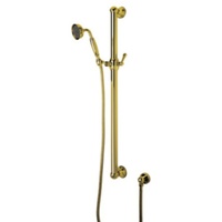  Spa Hand Held Shower - Slide Bar Mount Shower Accessory - Italian Brass