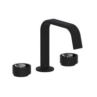  Eclissi 8'' Widespread Bathroom Faucet - Matte Black / Polished Chrome