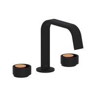  Eclissi 8'' Widespread Bathroom Faucet - Matte Black / Satin Gold