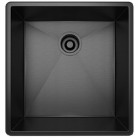  Forze Stainless Steel Single Bowl Kitchen Sink - Black Stainless Steel