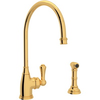  Georgian Era Single Handle Kitchen Faucet - Unlacquered Brass