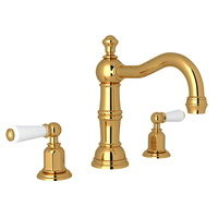  Edwardian 8'' Widespread Bathroom Faucet - Unlacquered Brass