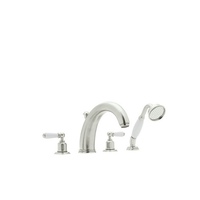  Edwardian Deck Mount With Handshower Tub Faucet - Polished Nickel