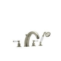  Edwardian Deck Mount With Handshower Tub Faucet - Satin Nickel