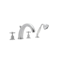  Edwardian Deck Mount With Handshower Tub Faucet - Polished Chrome