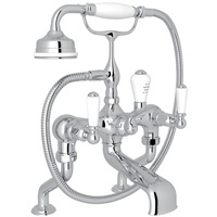  Edwardian Deck Mount With Handshower Tub Faucet - Polished Chrome