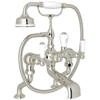  Edwardian Deck Mount With Handshower Tub Faucet - Polished Nickel