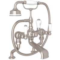  Edwardian Deck Mount With Handshower Tub Faucet - Satin Nickel