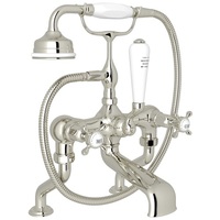  Edwardian Deck Mount With Handshower Tub Faucet - Polished Nickel