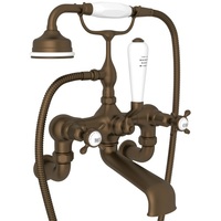  Edwardian Wall Mount Whirlpool Faucet Tub Faucet - English Bronze