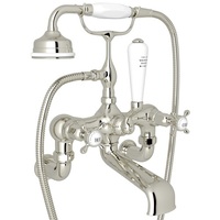  Edwardian Wall Mount Whirlpool Faucet Tub Faucet - Polished Nickel