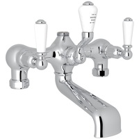  Edwardian Deck Mount Tub Faucet - Polished Chrome