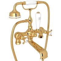  Edwardian Wall Mount Whirlpool Faucet Tub Faucet - English Gold