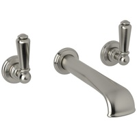  Edwardian Wall Mount Bathroom Faucet Bathroom Faucet - Satin Nickel