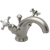  Edwardian Single Hole Bathroom Faucet - Satin Nickel