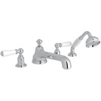  Edwardian Deck Mount With Handshower Tub Faucet - Polished Chrome