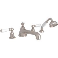  Edwardian Deck Mount With Handshower Tub Faucet - Satin Nickel