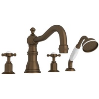  Edwardian Deck Mount With Handshower Tub Faucet - English Bronze