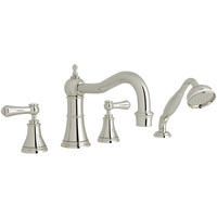  Georgian Era Deck Mount With Handshower Tub Faucet - Polished Nickel