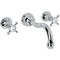  Edwardian Wall Mount Bathroom Faucet Bathroom Faucet - Polished Chrome