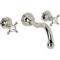  Edwardian Wall Mount Bathroom Faucet Bathroom Faucet - Polished Nickel