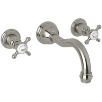  Edwardian Wall Mount Bathroom Faucet Bathroom Faucet - Satin Nickel