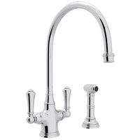  Georgian Era Two-Handle Kitchen Faucet - Polished Chrome