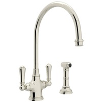  Georgian Era Two-Handle Kitchen Faucet - Polished Nickel