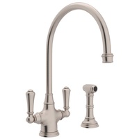  Georgian Era Two-Handle Kitchen Faucet - Satin Nickel