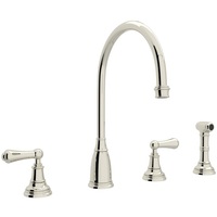  Georgian Era Two-Handle Kitchen Faucet - Polished Nickel