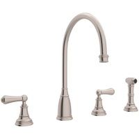  Georgian Era Two-Handle Kitchen Faucet - Satin Nickel