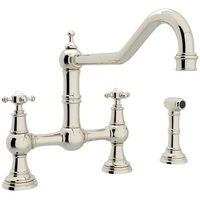  Edwardian Two-Handle Kitchen Faucet - Polished Nickel