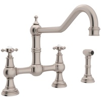  Edwardian Two-Handle Kitchen Faucet - Satin Nickel