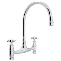  Georgian Era Two-Handle Kitchen Faucet - Polished Chrome
