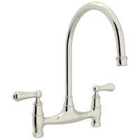  Georgian Era Two-Handle Kitchen Faucet - Polished Nickel