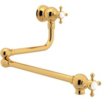  Georgian Era Pot Filler Kitchen Faucet - English Gold