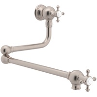  Georgian Era Pot Filler Kitchen Faucet - Satin Nickel