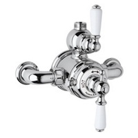  Edwardian Thermostatic/Volume Control Custom Shower Valve - Polished Chrome