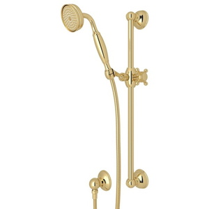 R1301EULB Spa Hand Held Shower - Slide Bar Mount Shower Accessory - Unlacquered Brass R1301EULB Spa Hand Held Shower - Slide Bar Mount Shower Accessory - Unlacquered Brass