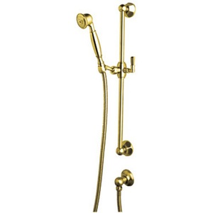 R1330IB Spa Hand Held Shower - Slide Bar Mount Shower Accessory - Italian Brass R1330IB Spa Hand Held Shower - Slide Bar Mount Shower Accessory - Italian Brass