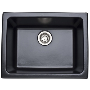 R634763 Allia White/Color Undermount - Single Bowl Kitchen Sink - Matte Black