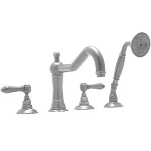 RA1404LMSTN Acqui Deck Mount With Handshower Tub Faucet - Satin Nickel RA1404LMSTN Acqui Deck Mount With Handshower Tub Faucet - Satin Nickel