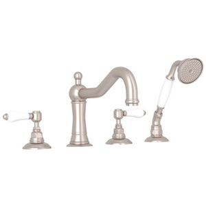 RA1404LPSTN Acqui Deck Mount With Handshower Tub Faucet - Satin Nickel RA1404LPSTN Acqui Deck Mount With Handshower Tub Faucet - Satin Nickel