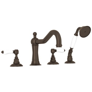 RA1404LPTCB Acqui Deck Mount With Handshower Tub Faucet - Tuscan Brass