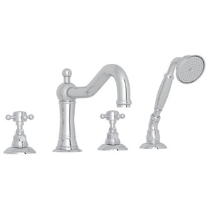 RA1404XMAPC Acqui Deck Mount With Handshower Tub Faucet - Polished Chrome
