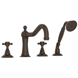 RA1404XMTCB Acqui Deck Mount With Handshower Tub Faucet - Tuscan Brass RA1404XMTCB Acqui Deck Mount With Handshower Tub Faucet - Tuscan Brass