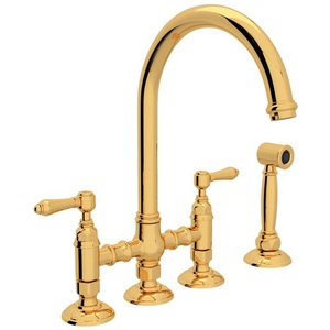 RA1461LMWSIB2 San Julio Two-Handle Kitchen Faucet - Italian Brass RA1461LMWSIB2 San Julio Two-Handle Kitchen Faucet - Italian Brass