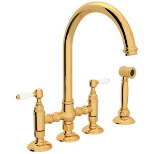 RA1461LPWSIB2 San Julio Two-Handle Kitchen Faucet - Italian Brass RA1461LPWSIB2 San Julio Two-Handle Kitchen Faucet - Italian Brass