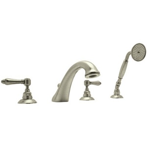 RA1464LMSTN Viaggio Deck Mount With Handshower Tub Faucet - Satin Nickel
